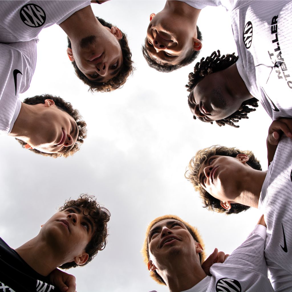 NXT footballers huddle